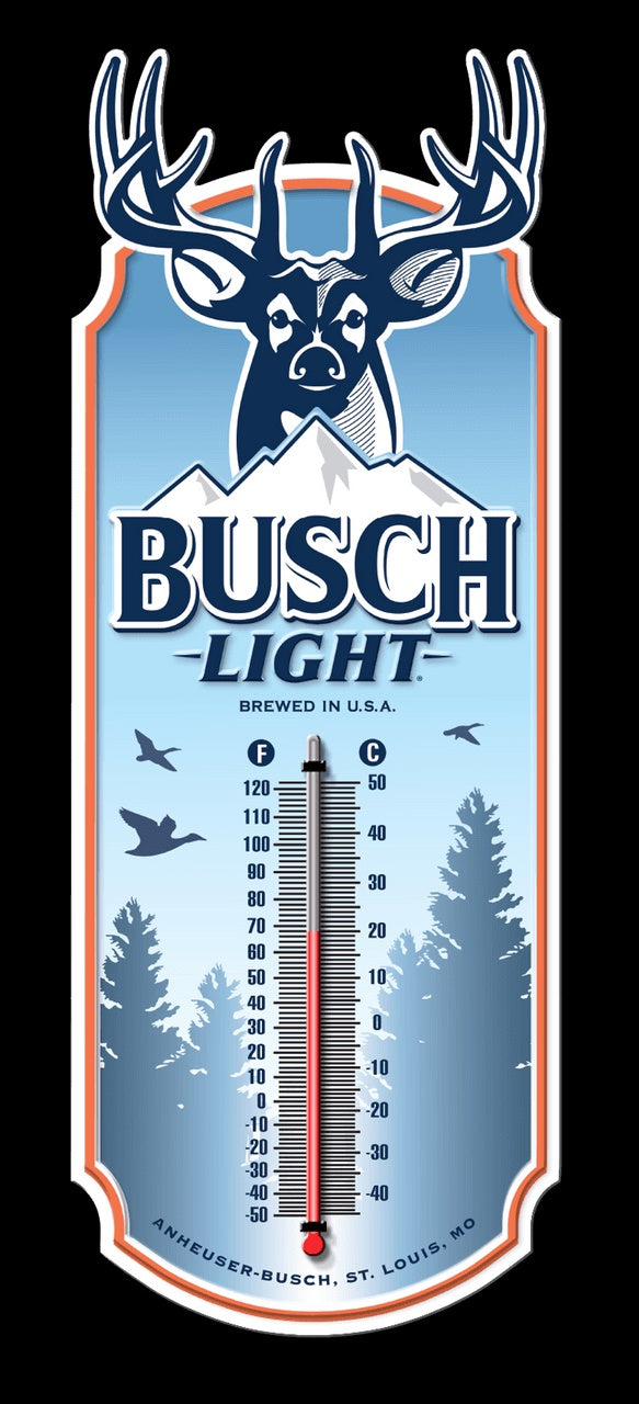 Thermometer - Anheuser-Busch Light 17.45" x 6.64" Tin Sign