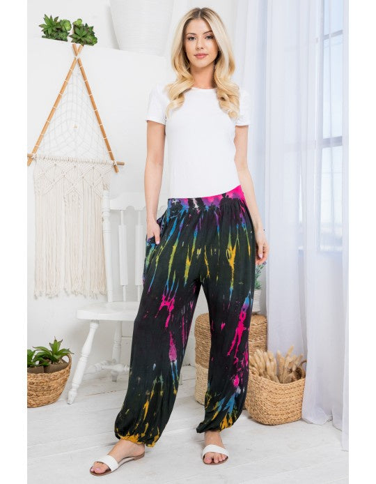 Tie Dye Spandex Pants KT-1340