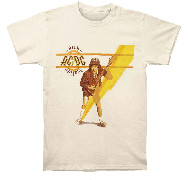 ACDC High Voltage T-Shirt - Natural