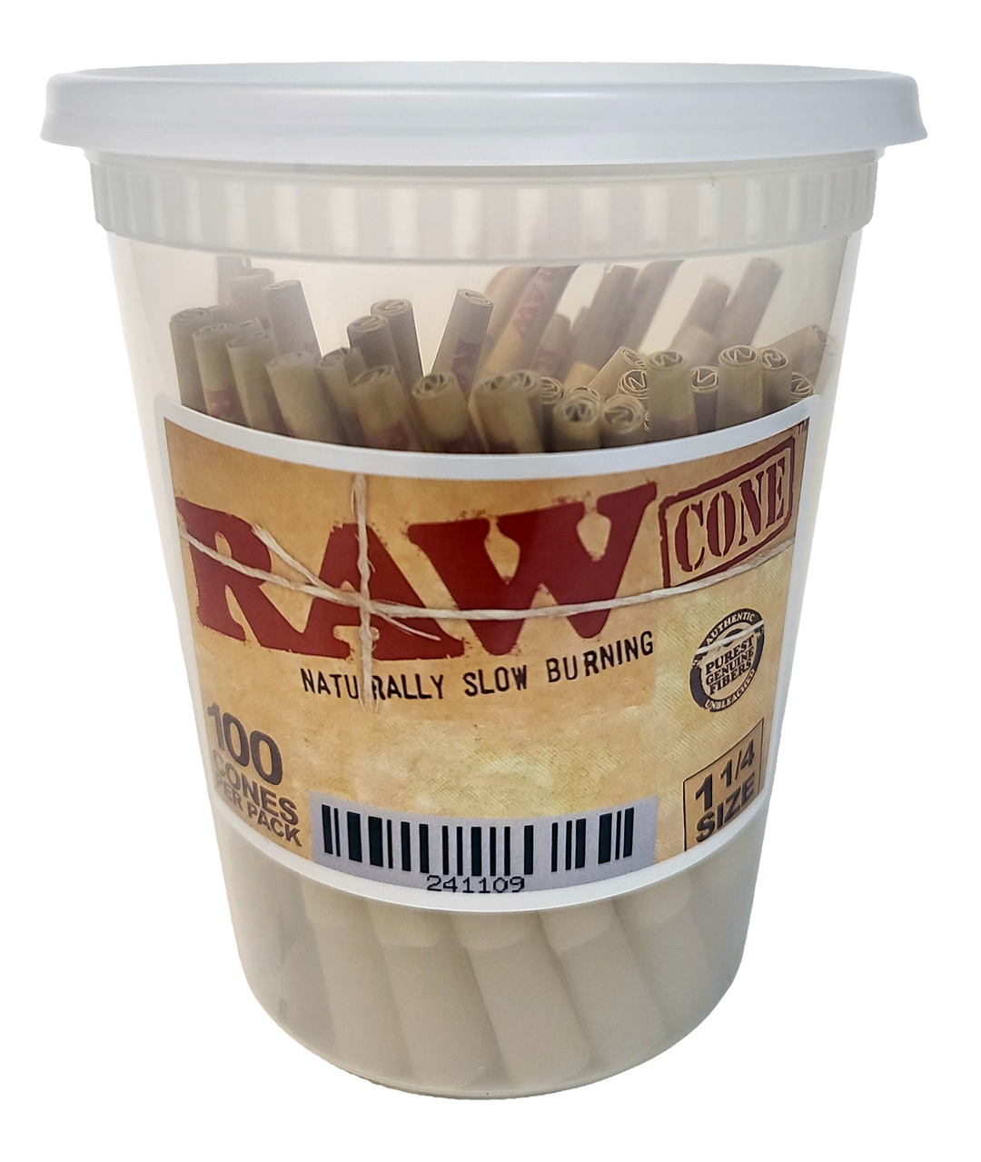 RAW Classic 1-1/4 Slow Burning Pre-Rolled Cones -