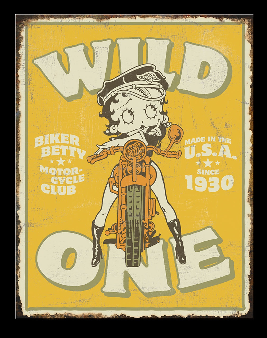 Betty Boop Wild One Tin Sign
