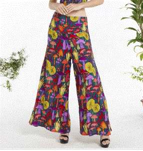 Mushroom Palazzo Pants w/Side Pockets
