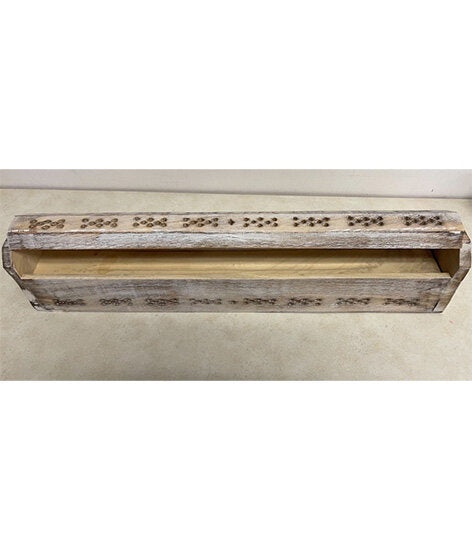 Dipper - Whitewash Coffin w/Storage for Big Incense Sticks