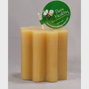 Beeswax Crinkle Pillar – Gold