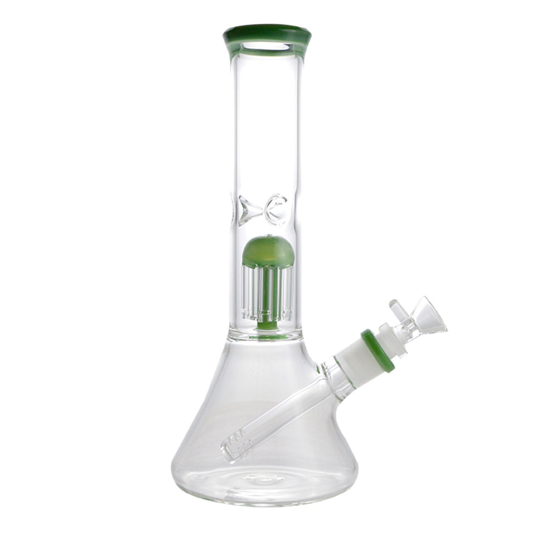Glass Art - Watervase - 14mm - 11in - Beaker Bottom w/ 6 Arm Tree Perc & Ice Pinch