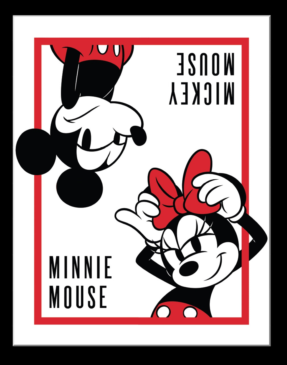 Mickey Mouse and Minnie Mouse Names Tin Sign