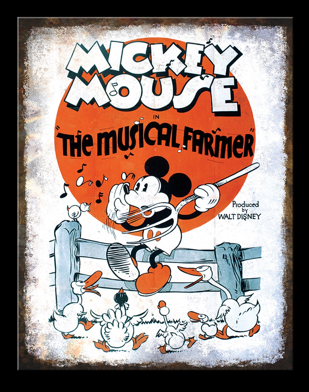 Mickey Mouse - Musical Farmer Tin Sign