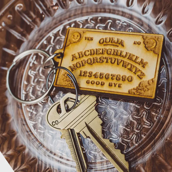 Wooden Keychain Zipper Pull - Ouija Board