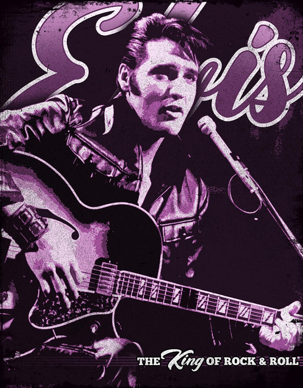 Elvis Purple Tin Sign