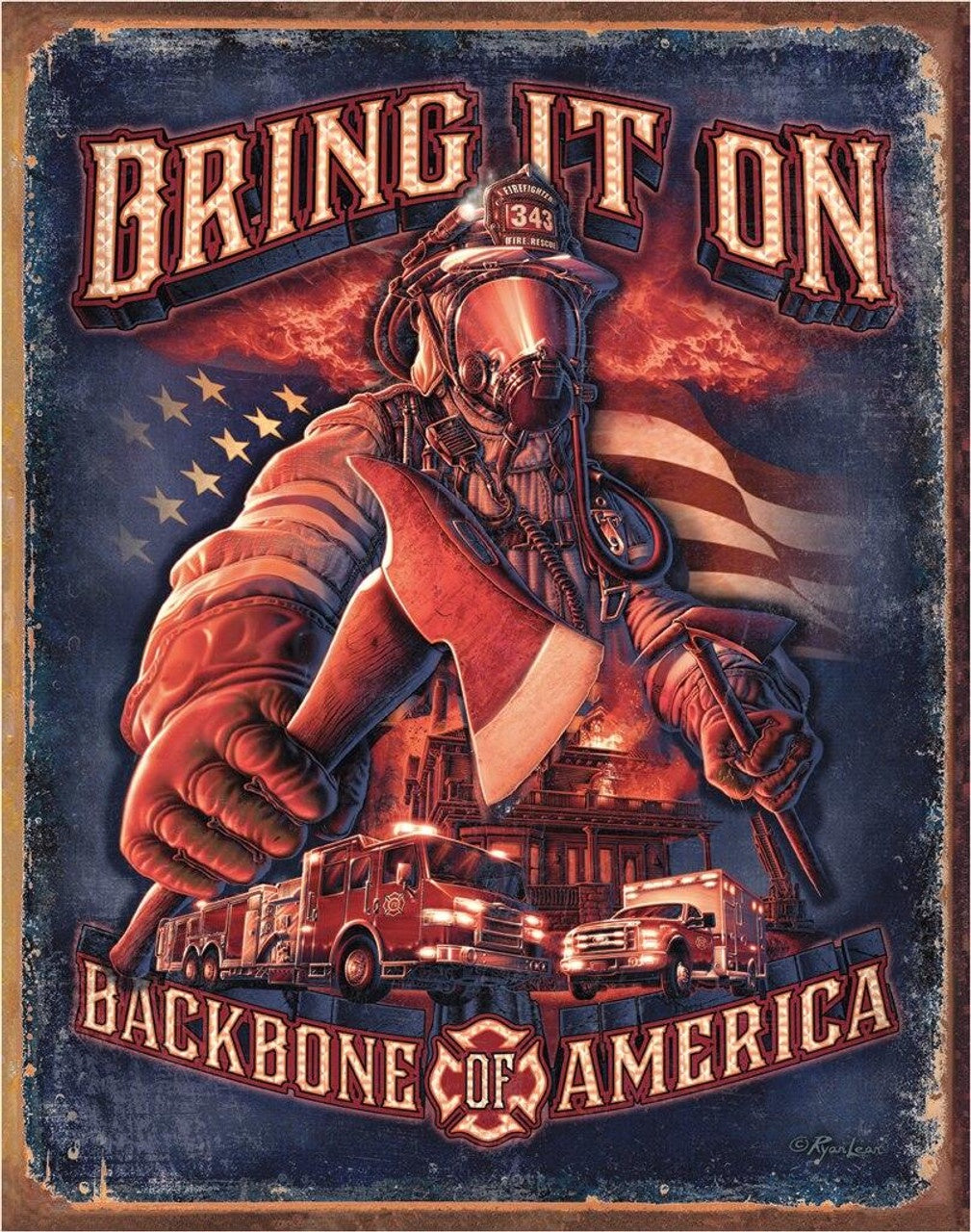 Fire Fighters - Bring It On Tin Sign