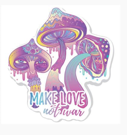 Patch Perfect - Mushroom "Make Love Not War" Buddha Patch