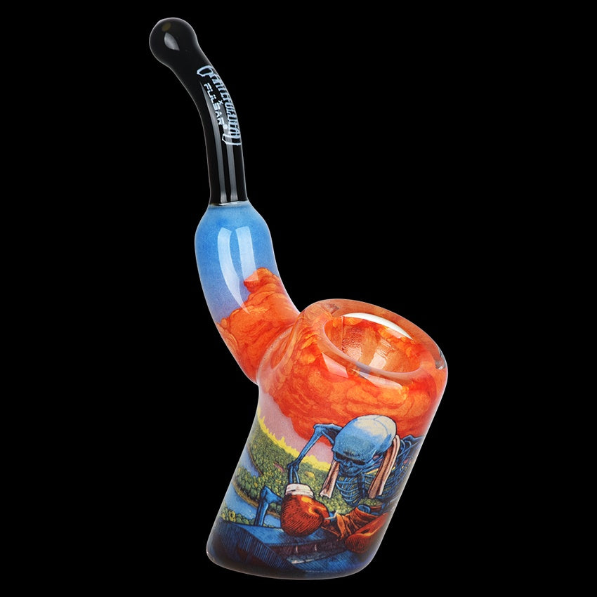 Grateful Dead x Pulsar Inside Print Bent Sherlock Pipe | Boxer | 4"
