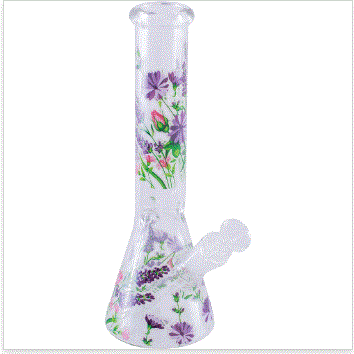 Fujima - 10" Flower Glow In The Dark Water Pipe