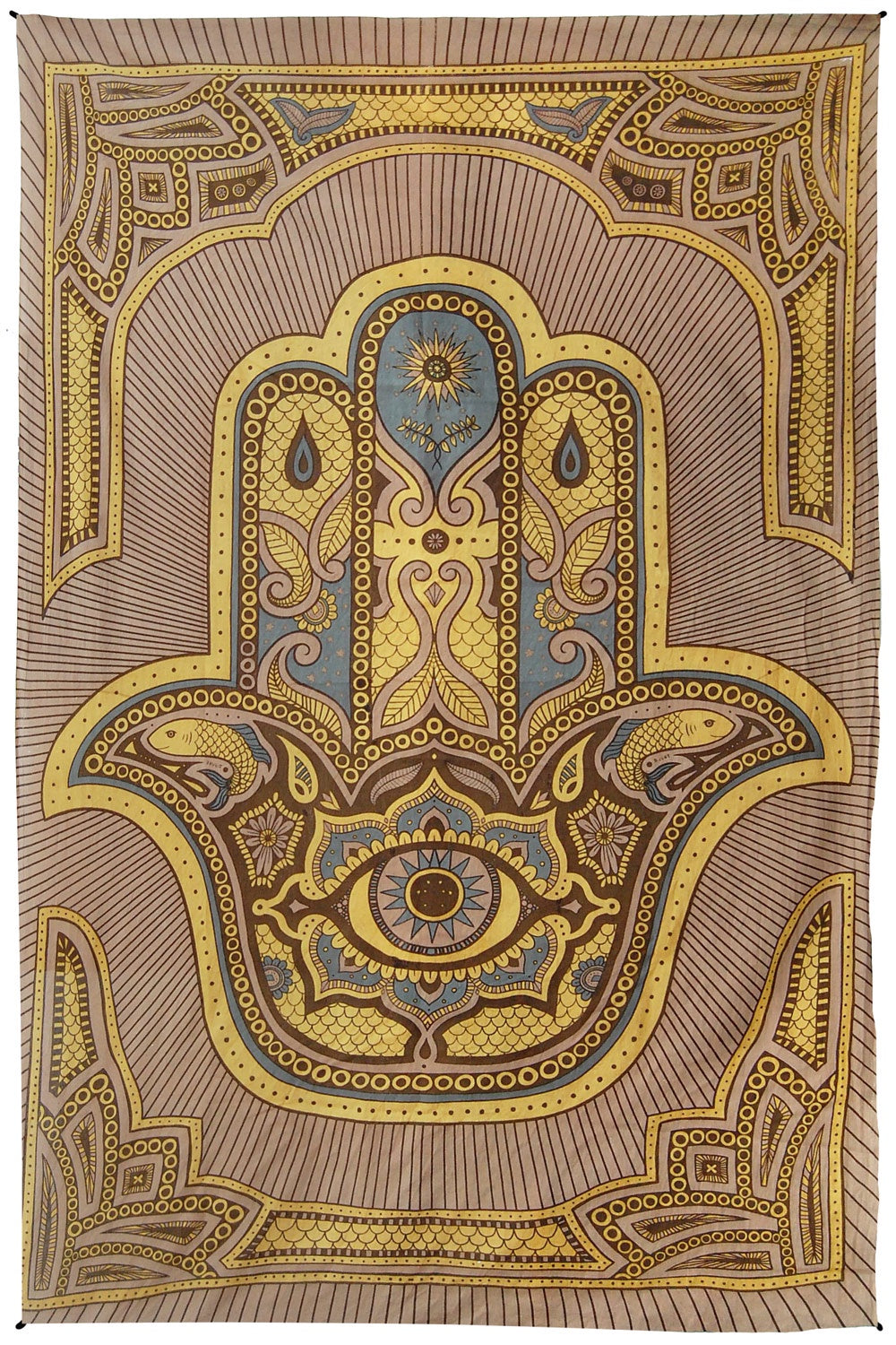 ZFL Hamsa Hand Brown Tapestry