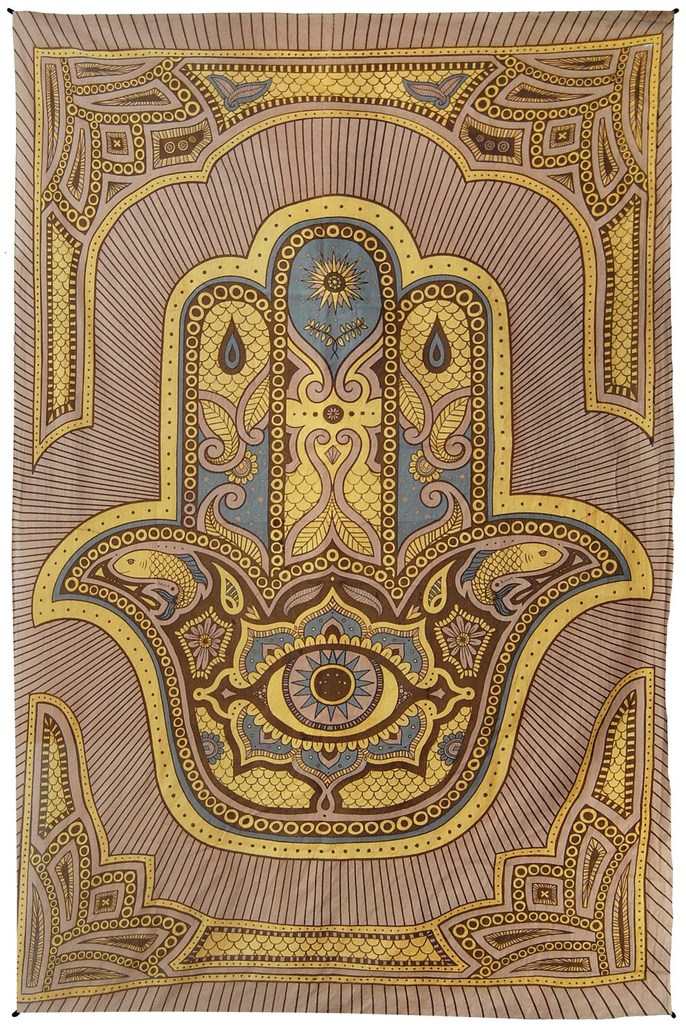 ZFL Hamsa Hand Brown Tapestry