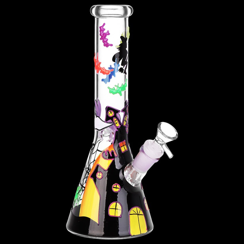 Haunted House Glow Beaker Glass Water Pipe | 10" | 14mm F