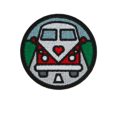Lakhay's - Boho Iron On Patches - Love Bus