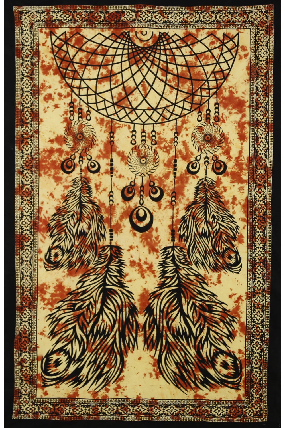 ZFL Orange Dreamcatcher Tapestry