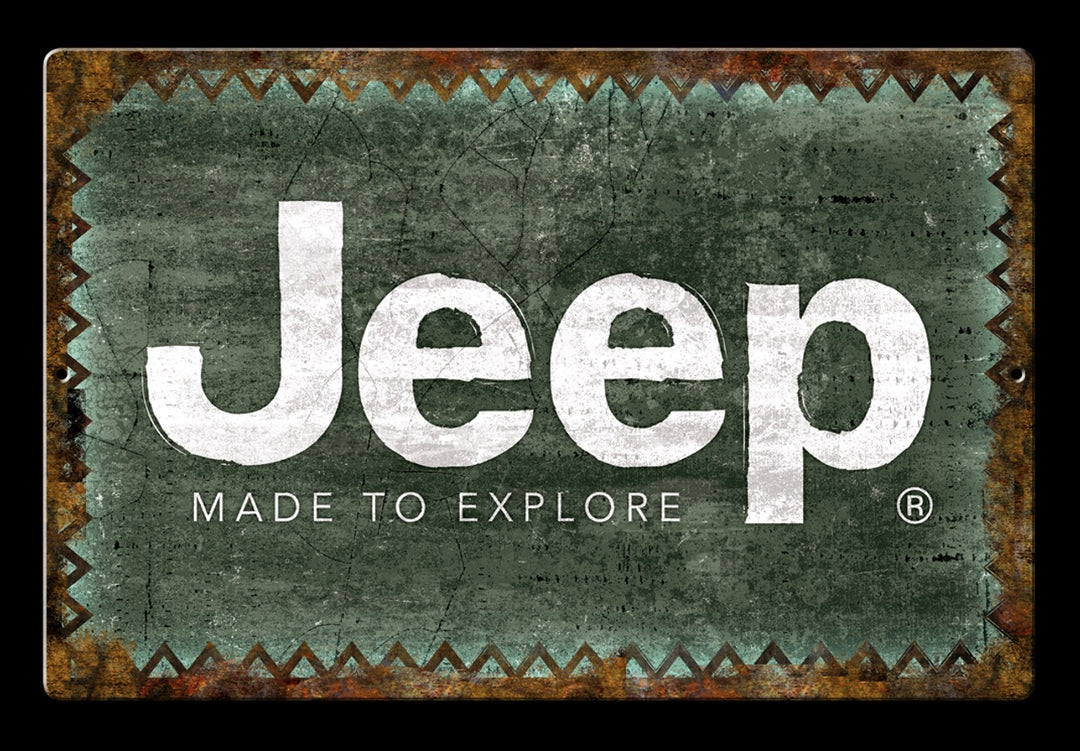Jeep Explore Aluminum 7.5" x 11.5" Sign