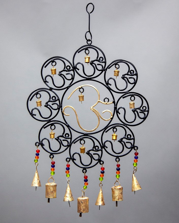 Om Wind Chime W/ Glass Beads