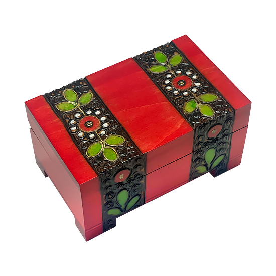 Wrap it Up, Ribbons of Flowers Wood Box