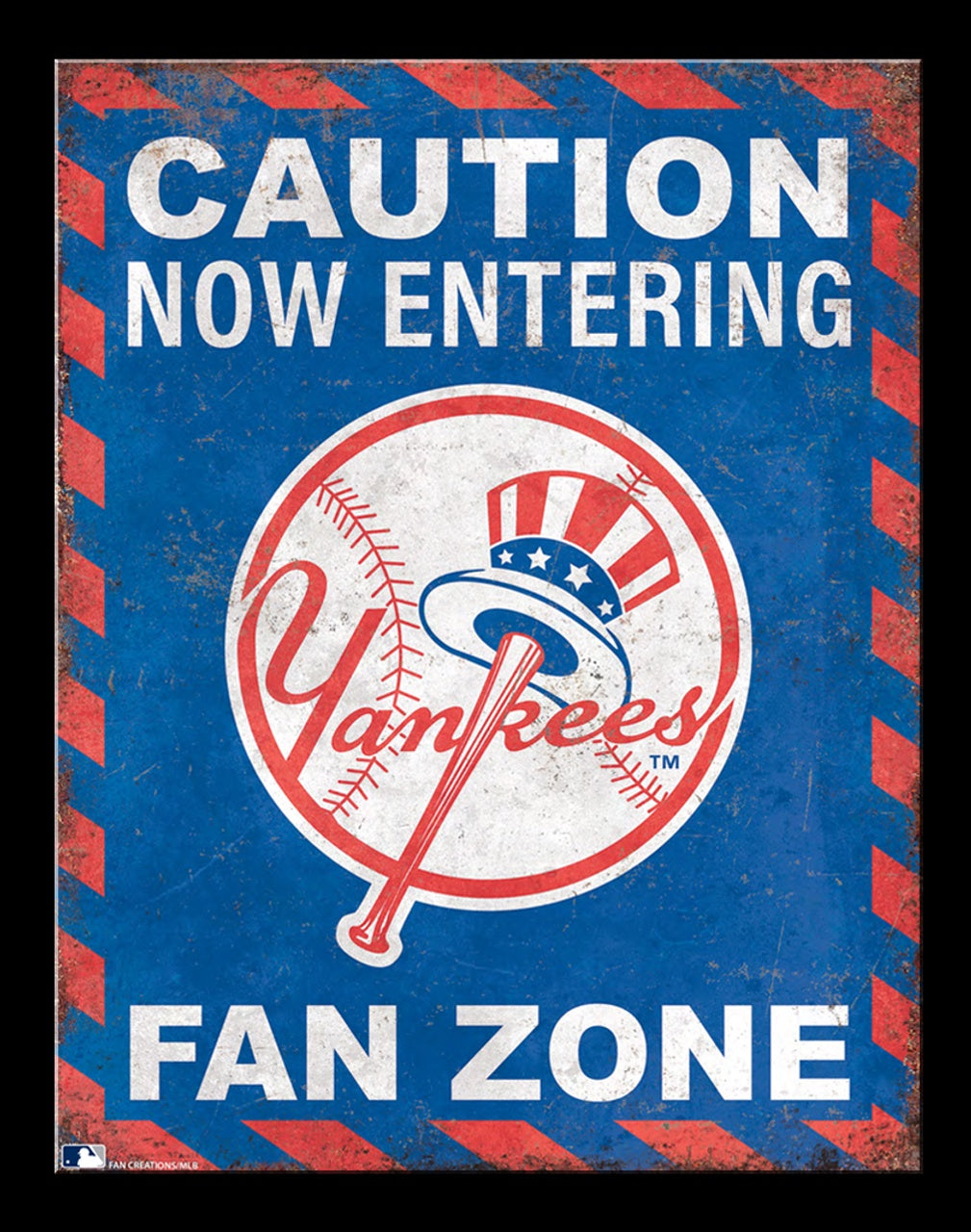 NY Yankees Fan Zone Tin Sign