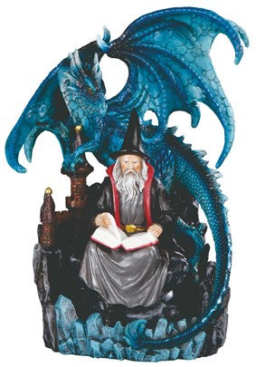 Wizard w/Blue Dragon Statue 72026