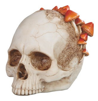 Skull w/Mushrooms Statue 44163