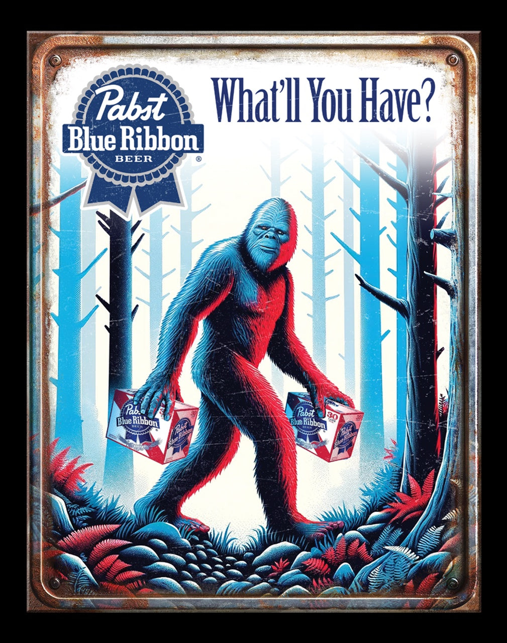 Pabst Bigfoot Tin Sign