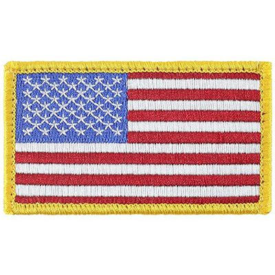 USA Flag Patch Gold