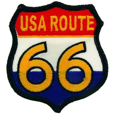 Route 66 Patch RW&B