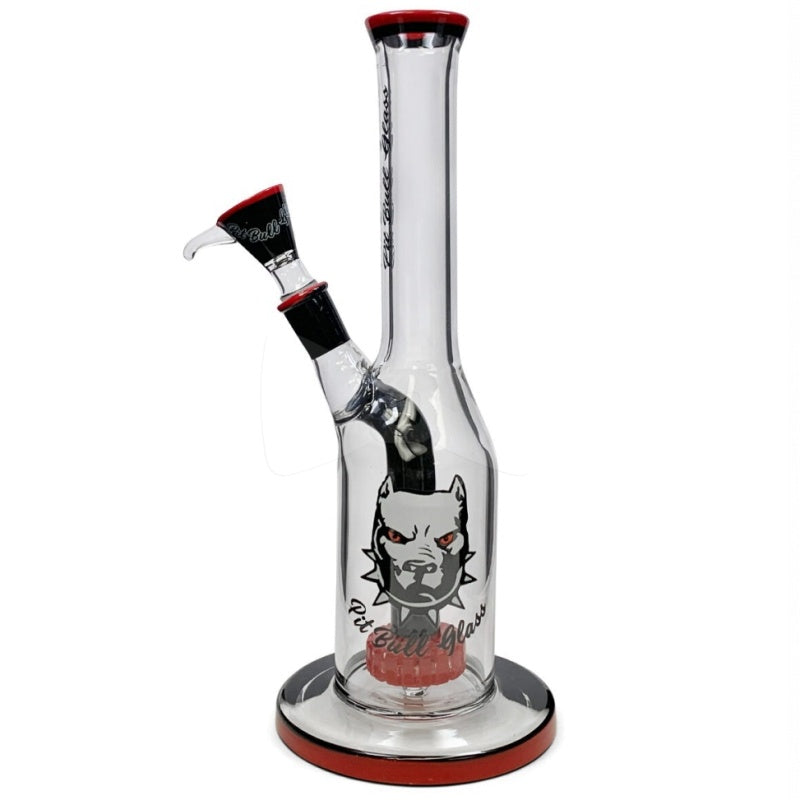 Pit Bull Glass 10″ Bottle Waterpipe with Wheel Perc