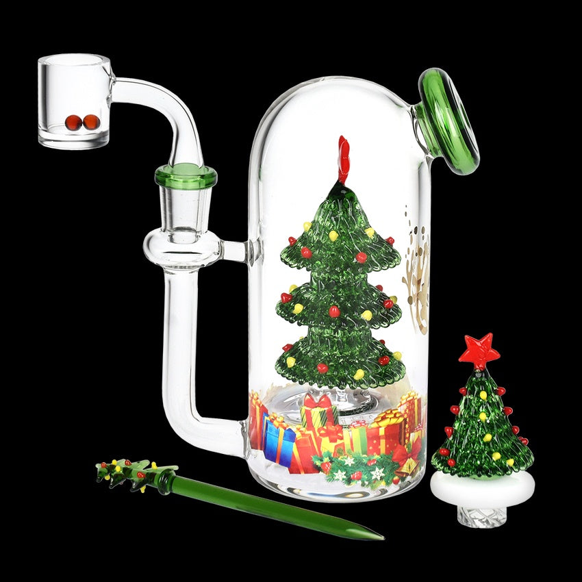 Pulsar Christmas Tree Glass Dab Rig Set | 5.75" | 14mm F
