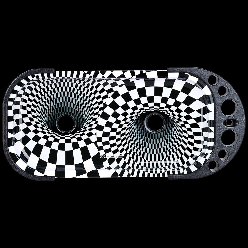 Pulsar Elevated Cone Rolling Tray Console | 9.25"x4.25" - Vortex Optical Illusion