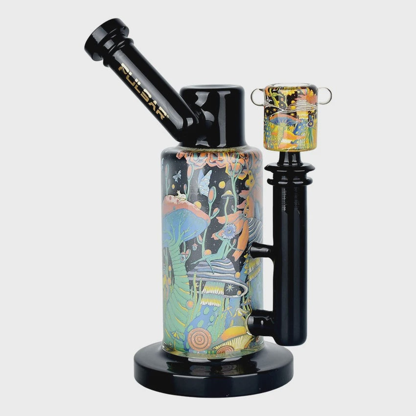 Pulsar Inside Print Water Pipe | Garden Of Cosmic Delights | 8.5" | 14mm F