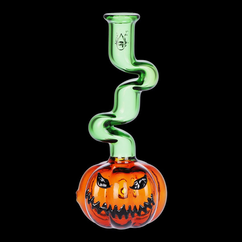 Pulsar Twisty & Wicked Jack-O-Lantern Glass Hand Pipe | 6"
