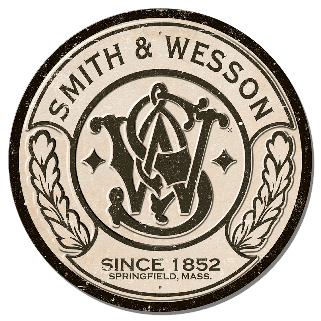 Smith & Wesson - Round Tin Sign