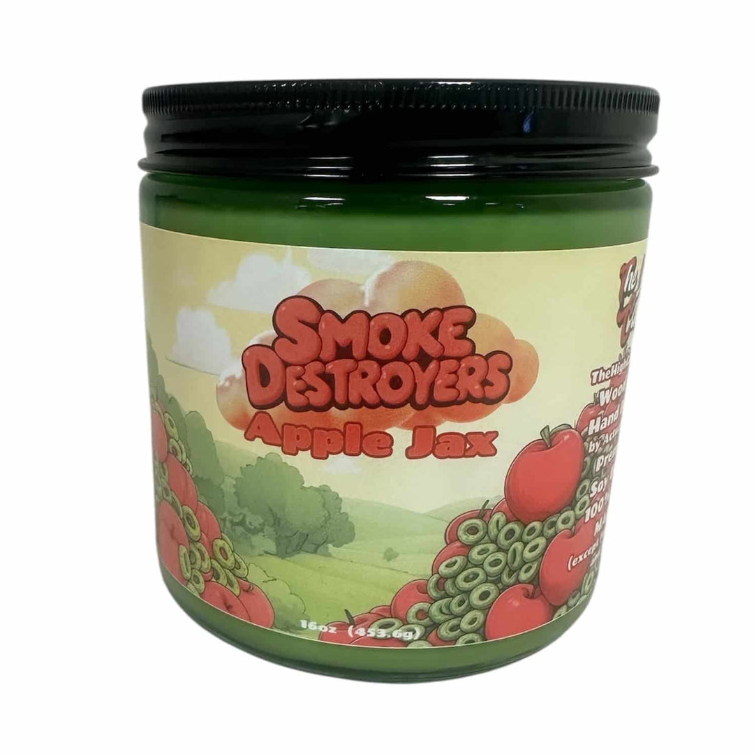 Smoke Destroyer Wood Wick Candle - 16oz Apple Jax