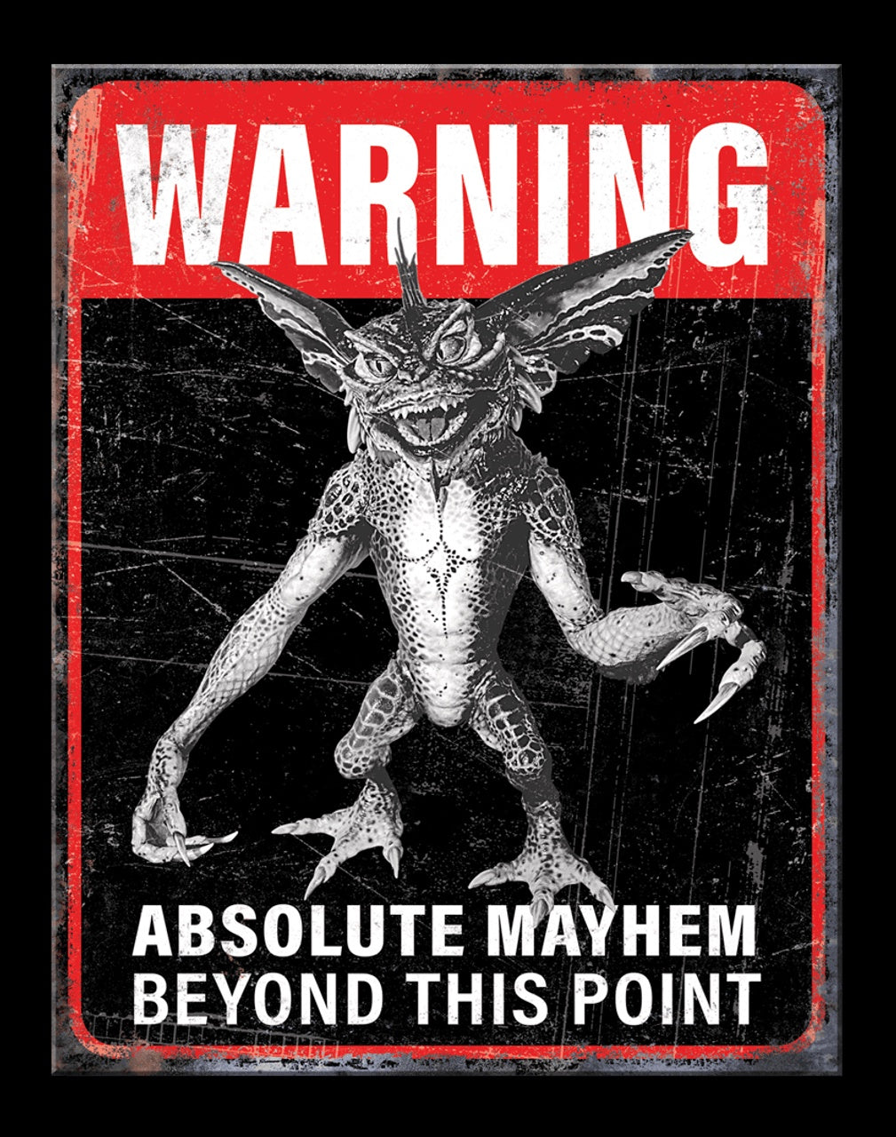 Gremlins Warning Tin Sign