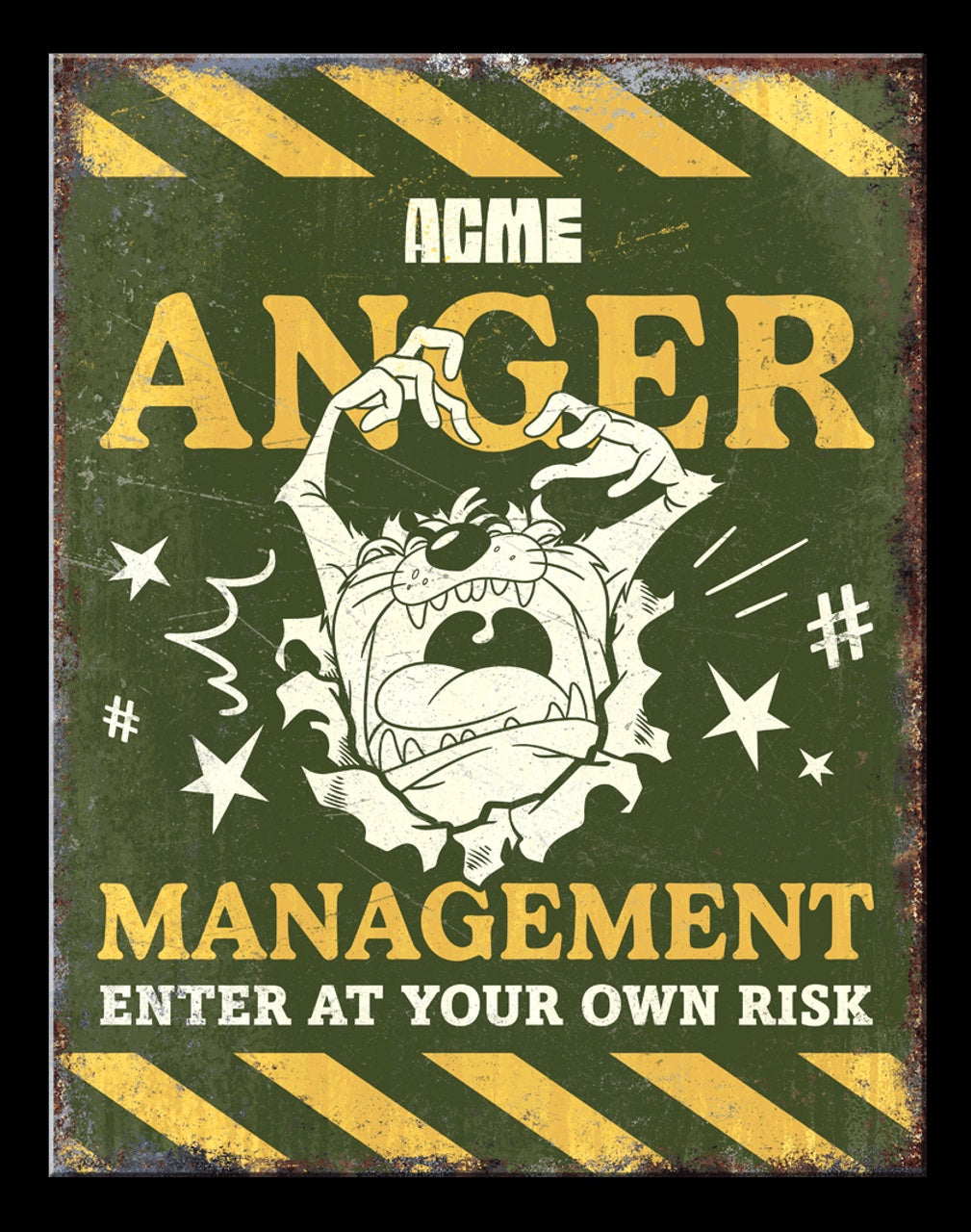 Looney Tunes Taz Tin Sign