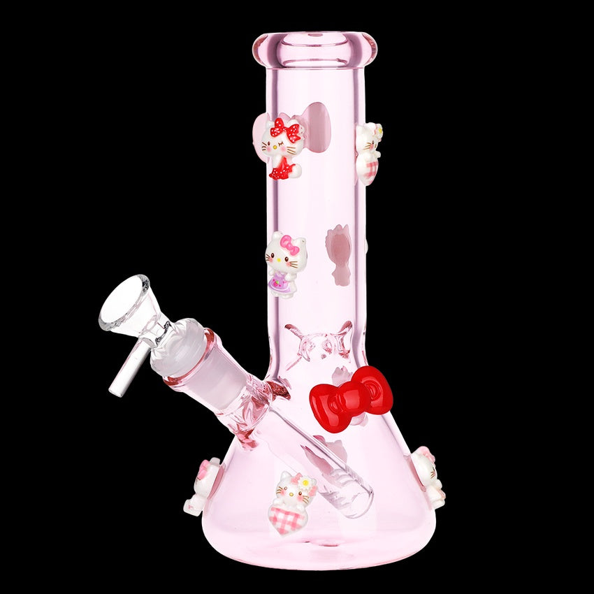 Wassup Kitty Beaker Glass Water Pipe | 8" | 14mm F