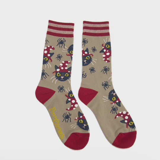 Witchy Whiskers Crew Socks