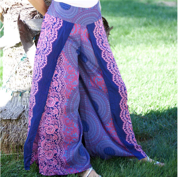 Zig Zag - Flower Mandala Palazzo Pants