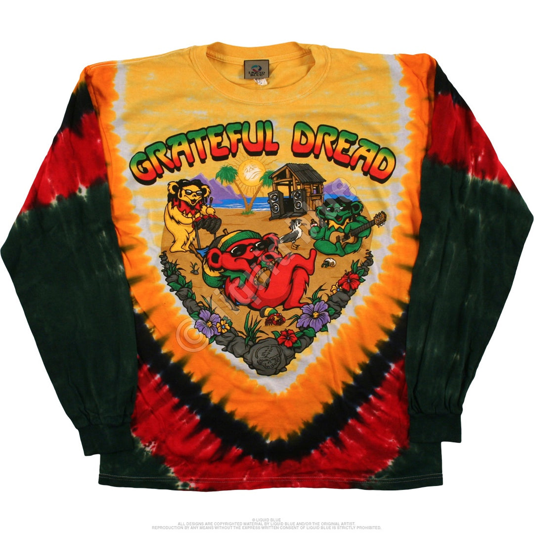 Liquid Blue - Grateful Dead "Positive Vibrations" L-Sleeve Shirt