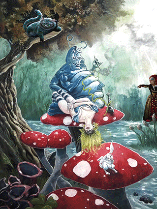 3D Poster Alice and Caterpillar 007