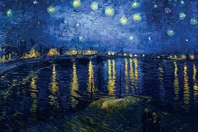 Starlight Over Rhone Poster by Vincent Van Gogh