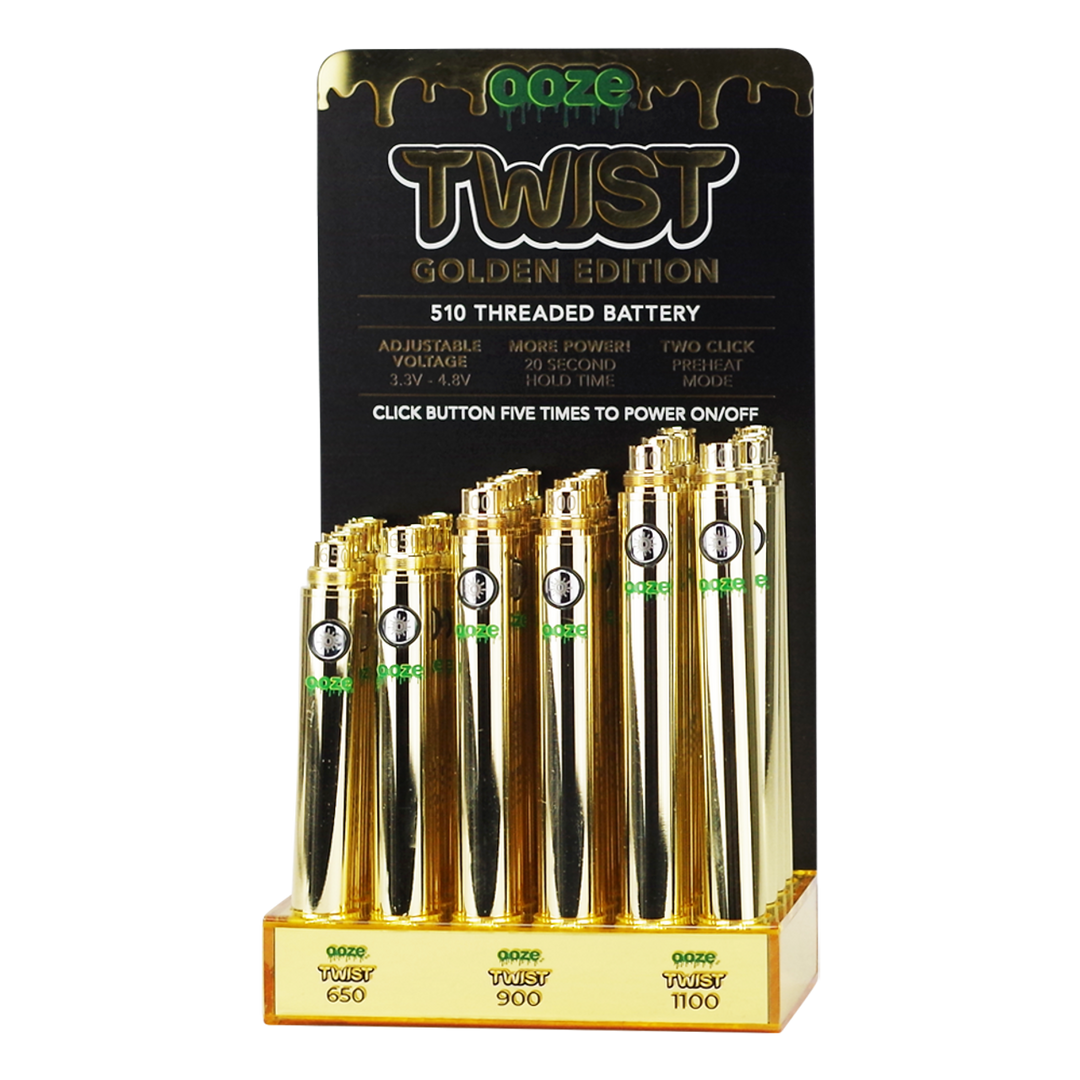 Ooze Twist Gold Vape Battery