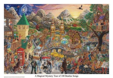 Magical Mystery Tour Of 100 Beatles Songs Poster