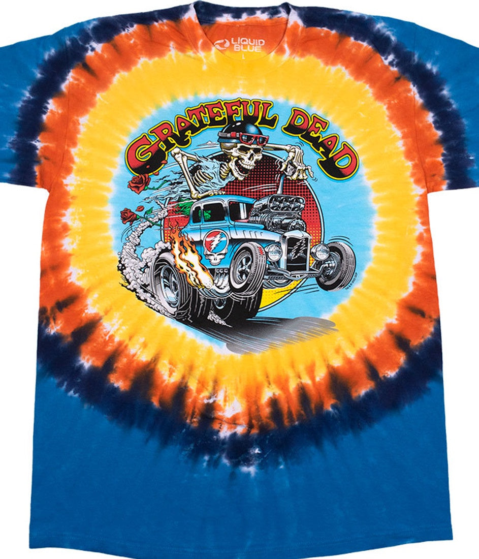 Liquid Blue - Steal Your Hot Rod Tie-Dye T-Shirt