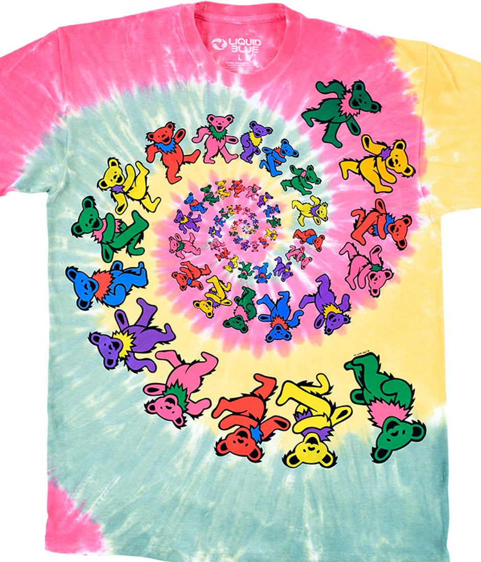 Liquid Blue - GD Rasta Spiral Bears Tie-Dye T-Shirt